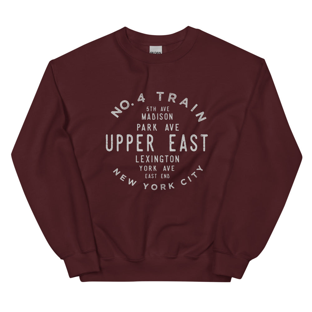 Upper East Manhattan NYC Adult Sweatshirt