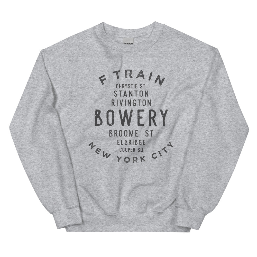 Bowery Manhattan NYC Adult Sweatshirt